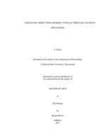 Enhancing short-term memory storage through cognitive offloading