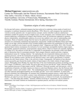 Quantum origins of ontic emergence