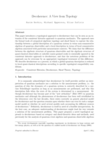 Decoherence: A View from Topology