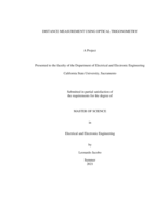 Distance measurement using optical trigonometry