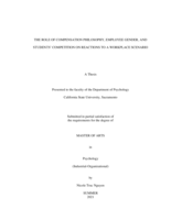 The role of compensation philosophy, employee gender, and students’ competition on reactions to a workplace scenario
