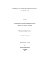 Preference for Positive or Corrective Feedback on a Novel Task