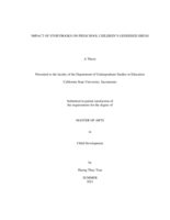 Impact of storybooks on preschool children's gendered dress