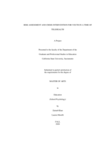 Risk Assessment and Crisis Intervention in a Time of Telehealth