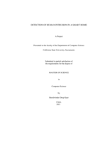 Detection of human intrusion in a smart home