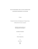 Health monitoring using acoustic sensing with smartphone microphone and speaker