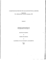 A hardware solution for the Salsa20 encryption algorithm