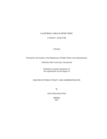 California Child Support Debt: A Policy Analysis