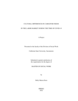 Cultural differences in caregiver needs in the labor market during the time of COVID-19