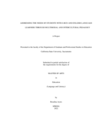 Addressing the needs of students with S-RCD and English language learners through multimodal and intercultural pedagogy