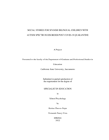Social stories for Spanish bilingual children with autism spectrum disorder post COVID-19 quarantine