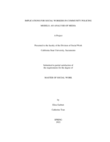 Implications for social workers in community policing  models: an analysis of media