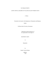 Victorian purity: a new critical reading of falling/fallen women texts