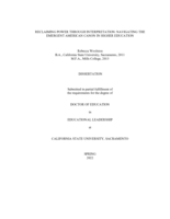 Reclaiming power through interpretation: navigating the emergent American canon in higher education