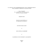 Las Adelitas: the underrepresented Latina administrators in the California Community College system