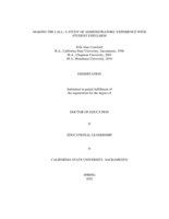 Making the call: a study of administrators' experience with student expulsion
