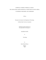 Externally modest, internally grand: the associations among emotional connections to social media, vulnerable narcissism, and aggression