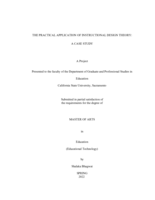The practical application of instructional design theory: a case study