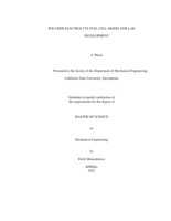 Polymer electrolyte fuel cell model for lab development