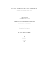 Outpatient rehabilitation for a patient with a supraspinatus strain: a case study