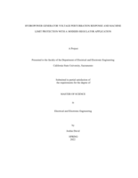 Hydropower generator voltage perturbation response and machine limit protection with a modern regulator application