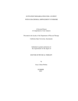 Outpatient rehabilitation for a patient with subacromial impingement syndrome