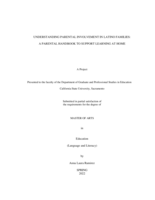 Understanding parental involvement in Latino families: a parental handbook to support learning at home