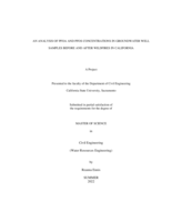 An analysis of PFOA and PFOS concentrations in groundwater well samples before and after wildfires in California