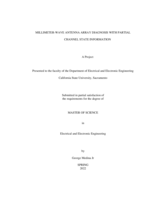 Millimeter-Wave Antenna Aray Diagnosis With Partial Channel State Information