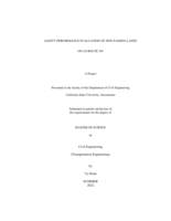 Safety performance evaluation of new passing lanes on US Route 395