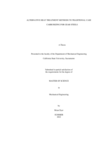 Alternative heat treatment methods to traditional case carburizing for gear steels