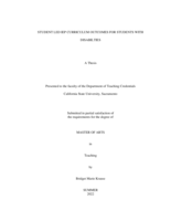 Student led IEP curriculum outcomes for students with disabilties