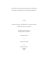 A cluster analysis of the consolation of philosophy: providing a description of the Roman experience