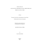 Social doulas? A qualitative comparison of doula birth work and perinatal social work