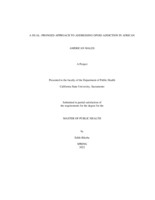 A dual-pronged approach to addressing opioid use disorder in African American males
