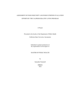Assessment of food insecurity and poor nutrition evaluation  efforts by the CalFresh Healthy Living program