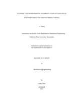 Economic and environmental feasibility study of using solar and wind energy for cryptocurrency mining