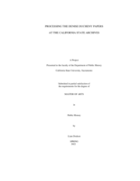 Processing the Denise Ducheny Papers at the California State Archives