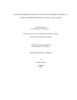 Outpatient rehabilitation for a patient with a primary diagnosis of a partial-thickness supraspinatus tear: A case analysis