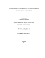 Outpatient rehabilitation for a patient with a partial-thickness rotator cuff tear: a case analysis