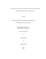 Enhancing data security and privacy for social network using secure multi-party computation