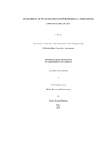 Development of PFAS fate and transport model in a firefighting training exercise site