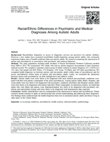 Racial/Ethnic Differences in Psychiatric and Medical Diagnoses Among Autistic Adults