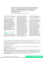 Addressing the Intersectionality of Race and Disability to Improve Autism Care