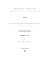 Design, fabrication, and testing of a 5GHz linear patch antenna array with in-phase corporate feed