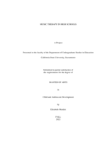 Music therapy in high schools