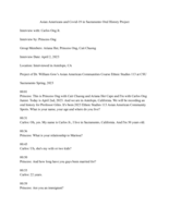 Oral history interview with Carlos Ong Jr.