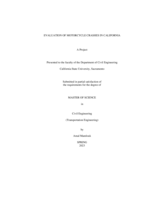 Evaluation of motorcycle crashes in California