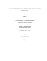Evaluating the emotional impact of field work on graduate social work students