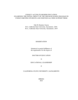 Undocu-access to higher education: Examining the initial impact of the Dream Builders Program on undocumented students and individuals who support them